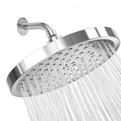 Adjustable High-Pressure Rainfall Showerhead  Swivel Mount, Full-Coverage Spray Pattern