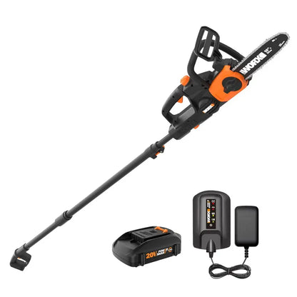 Worx WG322 20V Cordless 10-Inch Pole Saw and Chain Saw Combo  Power Share Compatible