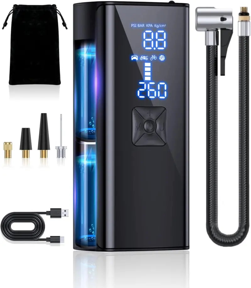 Tire Inflator Portable Air Compressor, 150PSI Portable Air Pump for Car Tires