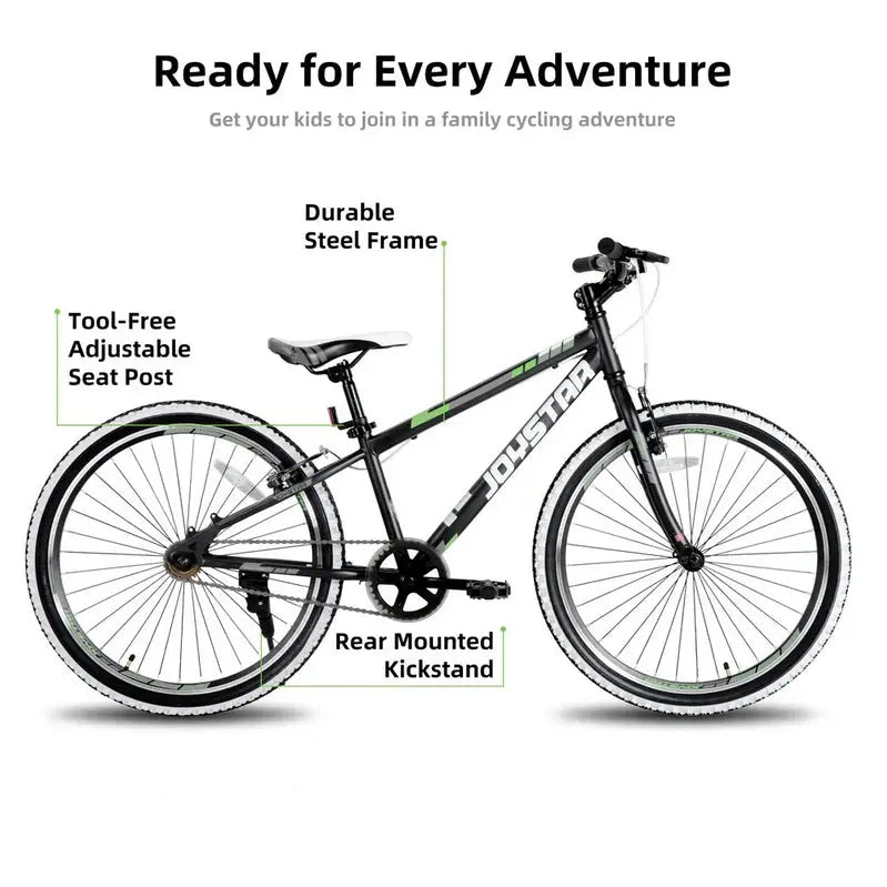 Joystar Lubbock 20/24-Inch Kids’ Mountain Bike  Single-Speed Trail Bike for Growing Riders