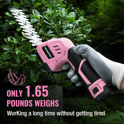 WORKPRO 12V Cordless 2-in-1 Grass & Shrub Trimmer  2.0Ah Battery + Fast Charger