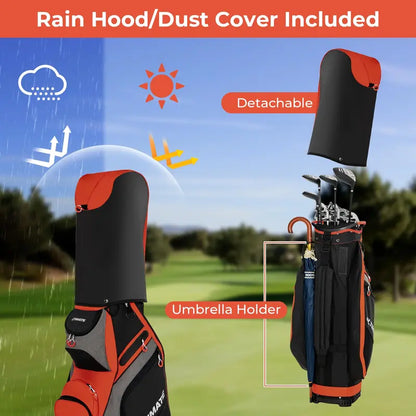 Lightweight 14-Way Golf Cart Bag with Full-Top Organizer Compartments