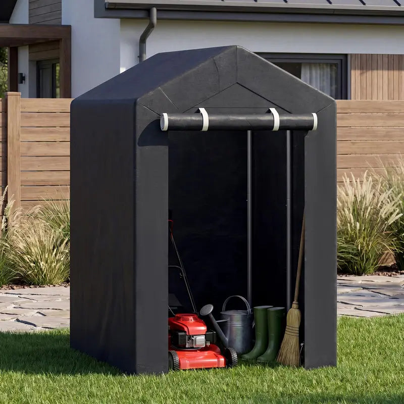 Heavy-Duty Portable Storage Shed  Waterproof Outdoor Carport & Garage Tent for Vehicles or Gear