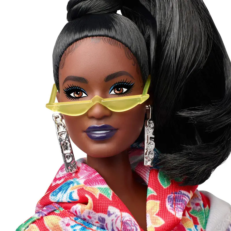 Barbie Bmr1959  Clear Vinyl Bomber Jacket & Floral Hoodie Dress