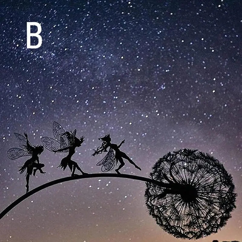 Aeris Dancing Fairy Garden Statue  Rust-Resistant Steel Sculpture with Delicate Wind-Swaying Details