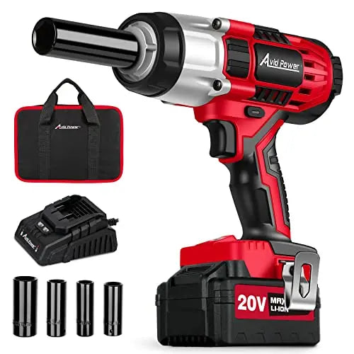 AVID POWER Cordless Impact Wrench, 1/2 Impact Gun with 3A Li-ion Battery
