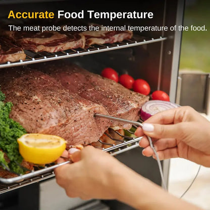 EAST OAK 30-Inch Digital Electric Smoker Featuring Tempered Glass Viewing Door