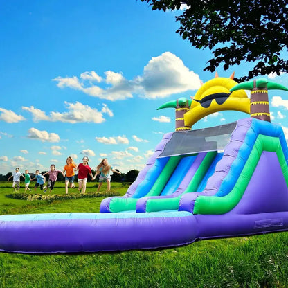 Relunch 26-Foot Inflatable Dual-Lane Water Slide for Kids &amp; Adults  PVC Outdoor Splash Park with Blower &amp; Pool