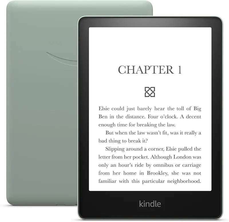 Amazon Kindle Paperwhite 16GB, 6.8″ Display, Warm Light, 10-Week Battery, Agave Green, Waterproof E-Reader