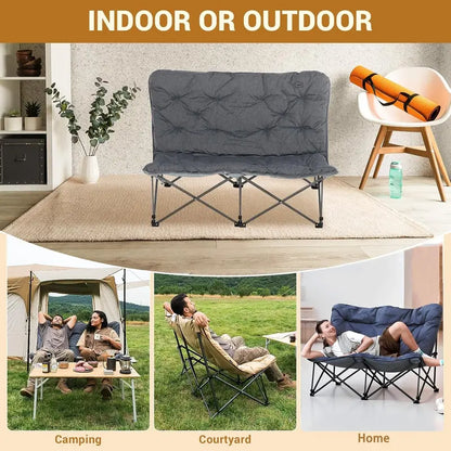 Extra-Wide Butterfly Chair  Thick-Padded, Heavy-Duty Folding Seat Supporting Up to 400 lbs