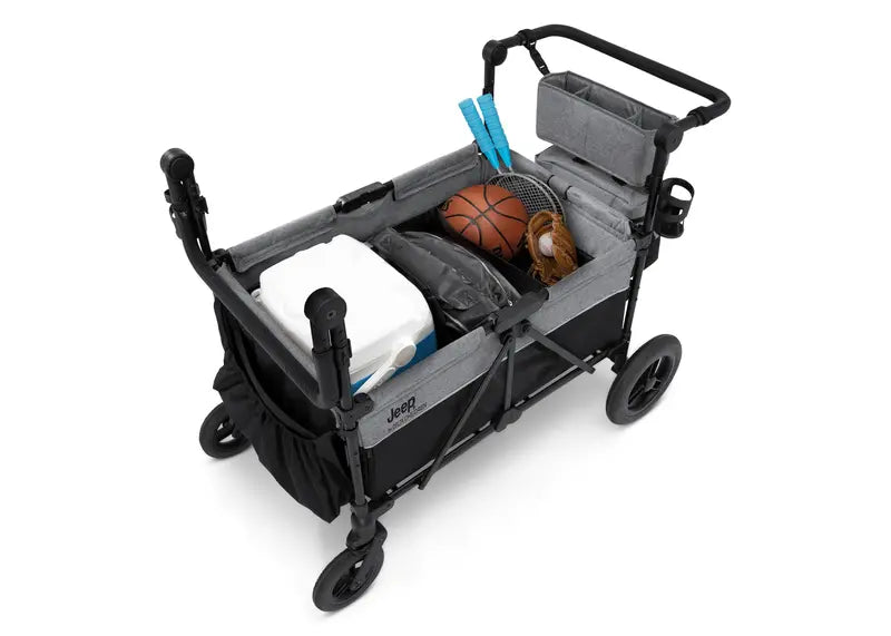 Delta Children Jeep Wrangler 4-Passenger Stroller Wagon  Includes Insulated Cooler Bag