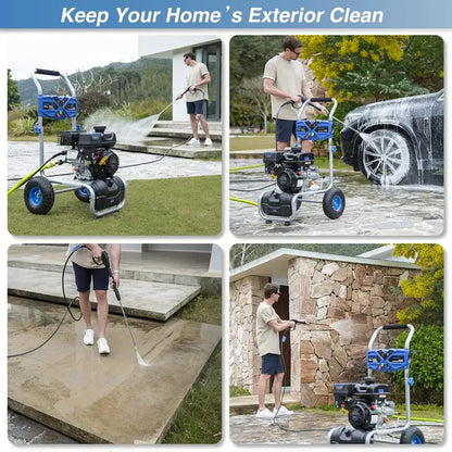 Efurden 3500 PSI Gas-Powered Pressure Washer  209cc Engine, 2.3 GPM, 4-Position Nozzle for Outdoor Cleaning