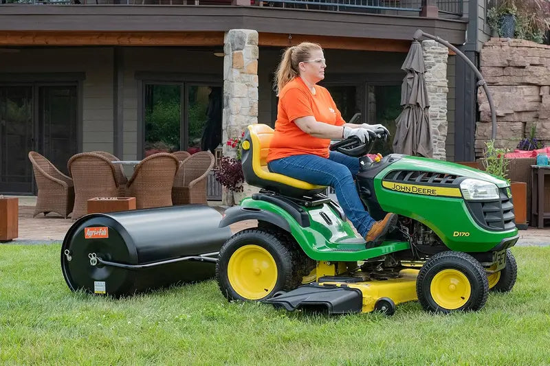 24″ x 48″ Steel Lawn Roller  Durable Black Powder-Coated Roller for Seeding, Sodding & Lawn Smoothing