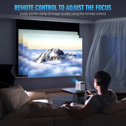 Wireless Projector with Built-in WiFi & Bluetooth Connectivity