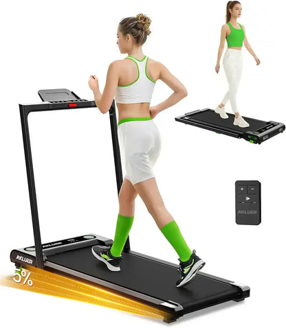 Akluer Compact Incline Treadmill  2.5 HP Under-Desk Model with LED Display & Remote
