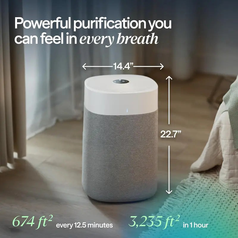Blueair Blue Pure 211i Max Air Purifier: HEPASilent Smart Filtration for Large Rooms (3,048 sq. ft/hr), Allergen, Mold, Smoke & Pet Dander Capture
