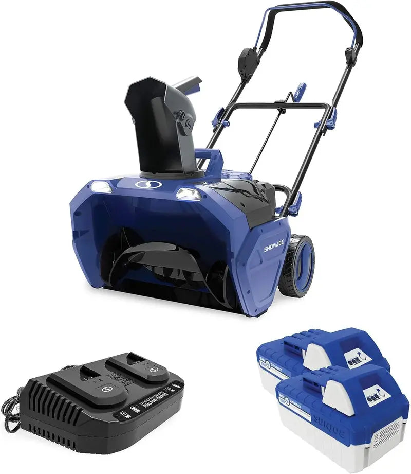 24V Cordless Snow Blower — 20-Inch Clearing Width, Kit with Two 4.0Ah Batteries & Charger