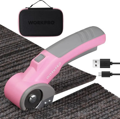 WORKPRO 4V Cordless Rotary Scissors — Lightweight Electric Cutting Tool with Carry Case