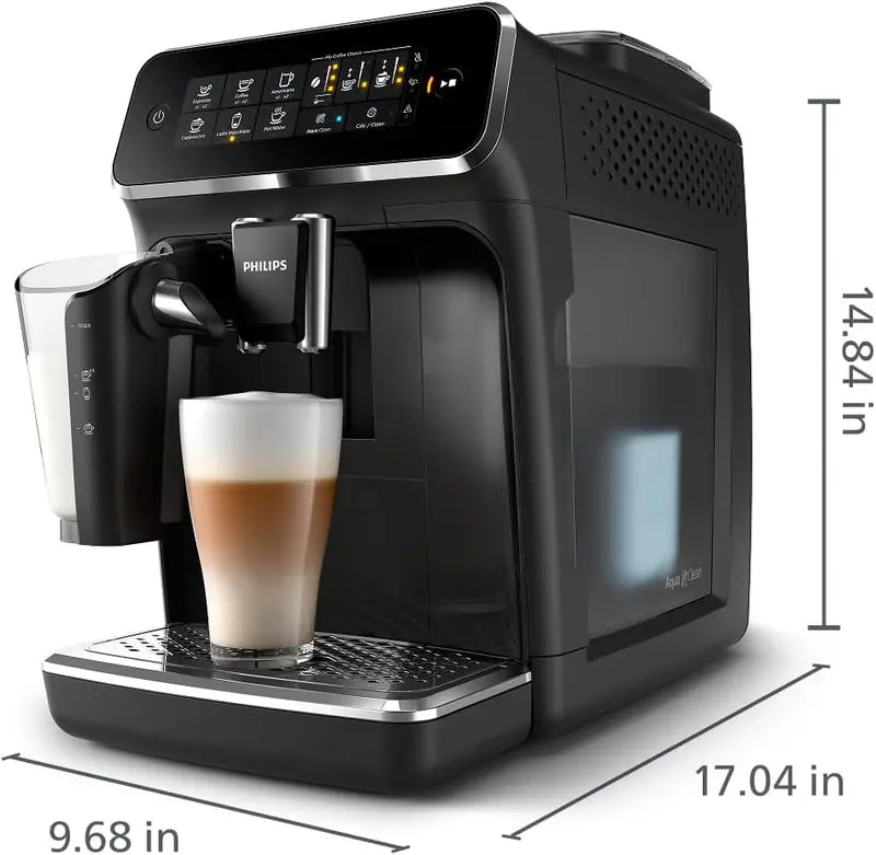 Philips EP3241/54 3200 Series Automatic Espresso Machine Featuring Ceramic Grinder and AquaClean Filter