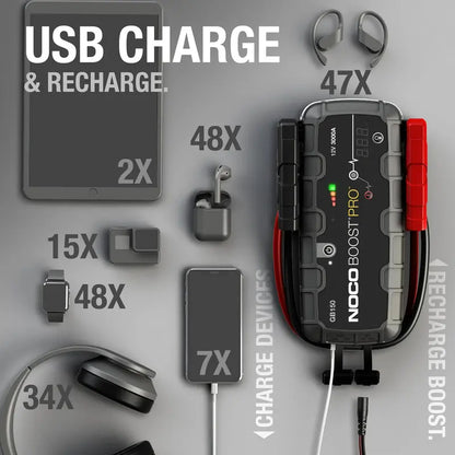 Boost Pro GB150 Ultra-Safe 3000A 12V Portable Lithium Jump Starter