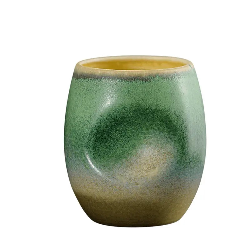 Zonema Natural-Glaze Ceramic Espresso Mug  Handcrafted Matte Finish