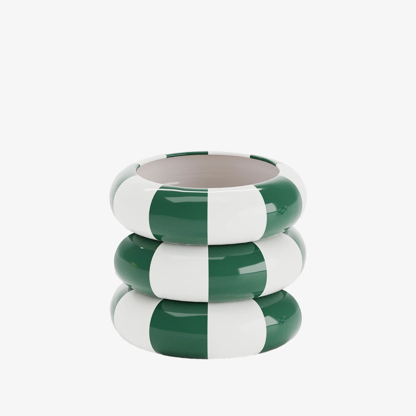 Berlin - Cache-pot de fleurs bou e ray  vert en c ramique
