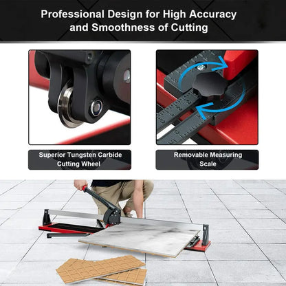 Professional 48-Inch Manual Tile Cutter for Ceramic, Porcelain, and Stone Flooring