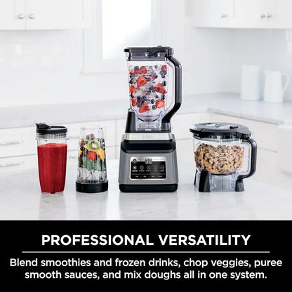 Ninja BN801 Professional Plus 1400W 5-in-1 Kitchen System, 72oz Blender, 64oz Processor, Grey