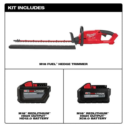M18 FUEL 18V Lithium-Ion Brushless Cordless Hedge Trimmer  12 Ah & 8 Ah Batteries