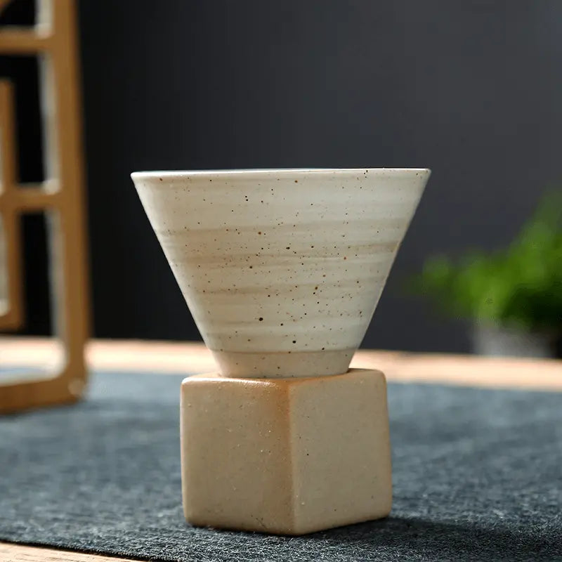 Kyoto-Inspired 200ml Ceramic Espresso Cup Set  Clean Minimalist Design