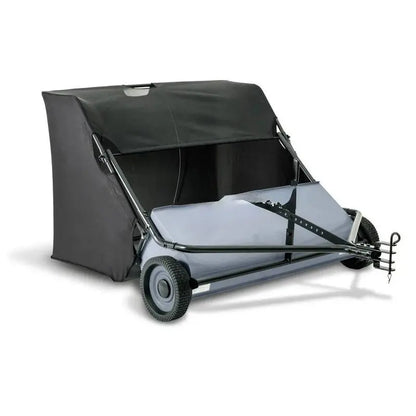 50-Inch Lawn Sweeper  High-Capacity 26-Cubic-Foot Debris Collection System