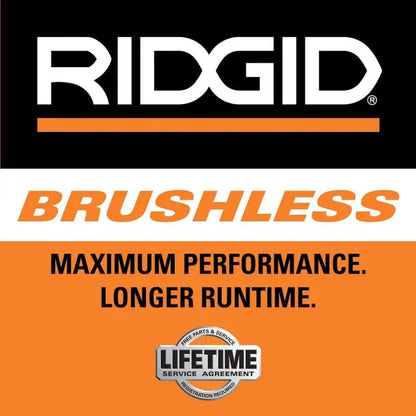 RIDGID R86047B-AC93044SBN 18V Brushless Angle Grinder Kit with Batteries, Charger, and Carry Bag