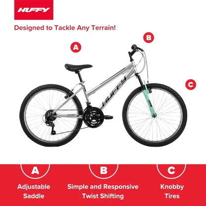 Huffy Stone Mountain Hardtail Bike  Youth & Adult Mountain Bike, Multiple Sizes & Shimano Gear Options