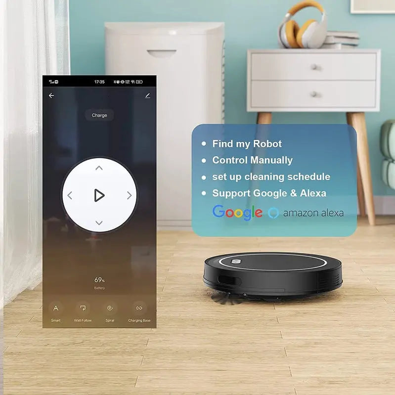 2-in-1 Robot Vacuum & Mop: 2500Pa Suction, Smart Navigation & Auto-Mopping