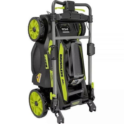 Ryobi 40V Brushless Cordless Mower & Multi-Tool Kit  20-Inch Self-Propelled Mower, Trimmer, Blower, 2 Batteries & Chargers