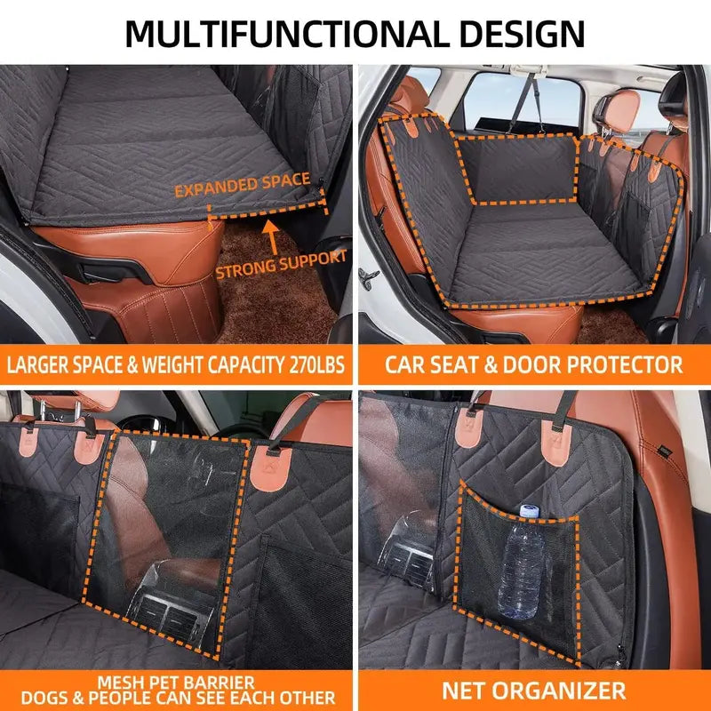 Dog Car Seat Extender for Rear Bench Protection and Safety