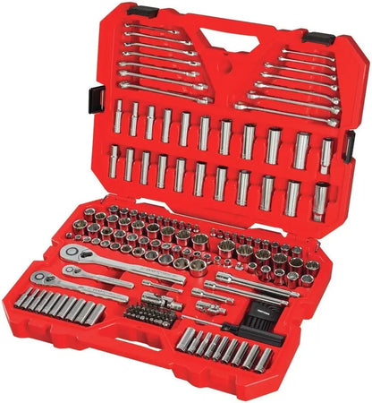 CRAFTSMAN 189-Piece Mechanics Tool Set  Includes 1/4″ and 3/8″ Drive Ratchets, Sockets, and Accessories (CMMT12134)