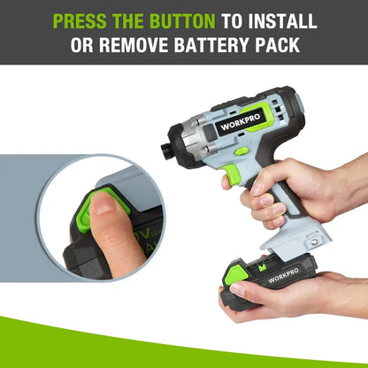 WORKPRO 20V 2.0Ah High-Capacity Li-ion Battery
