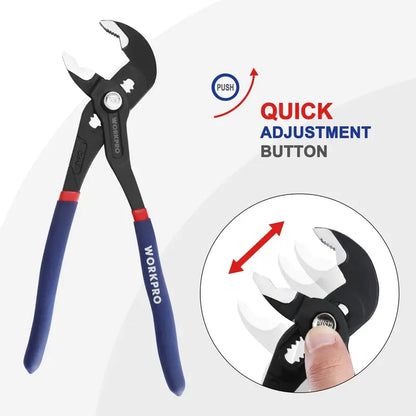 WORKPRO Groove Joint Pliers  Ergonomic Comfort-Grip Design for Precision Tasks