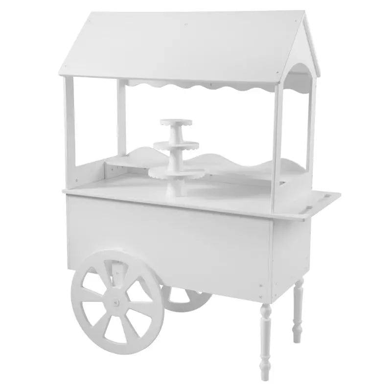 Wooden Rolling Candy Cart for Birthday & Wedding Parties  Decorative Dessert Display Stand with Wheels
