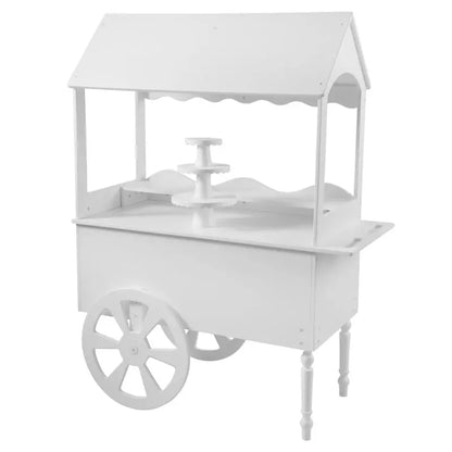 Wooden Rolling Candy Cart for Birthday & Wedding Parties  Decorative Dessert Display Stand with Wheels
