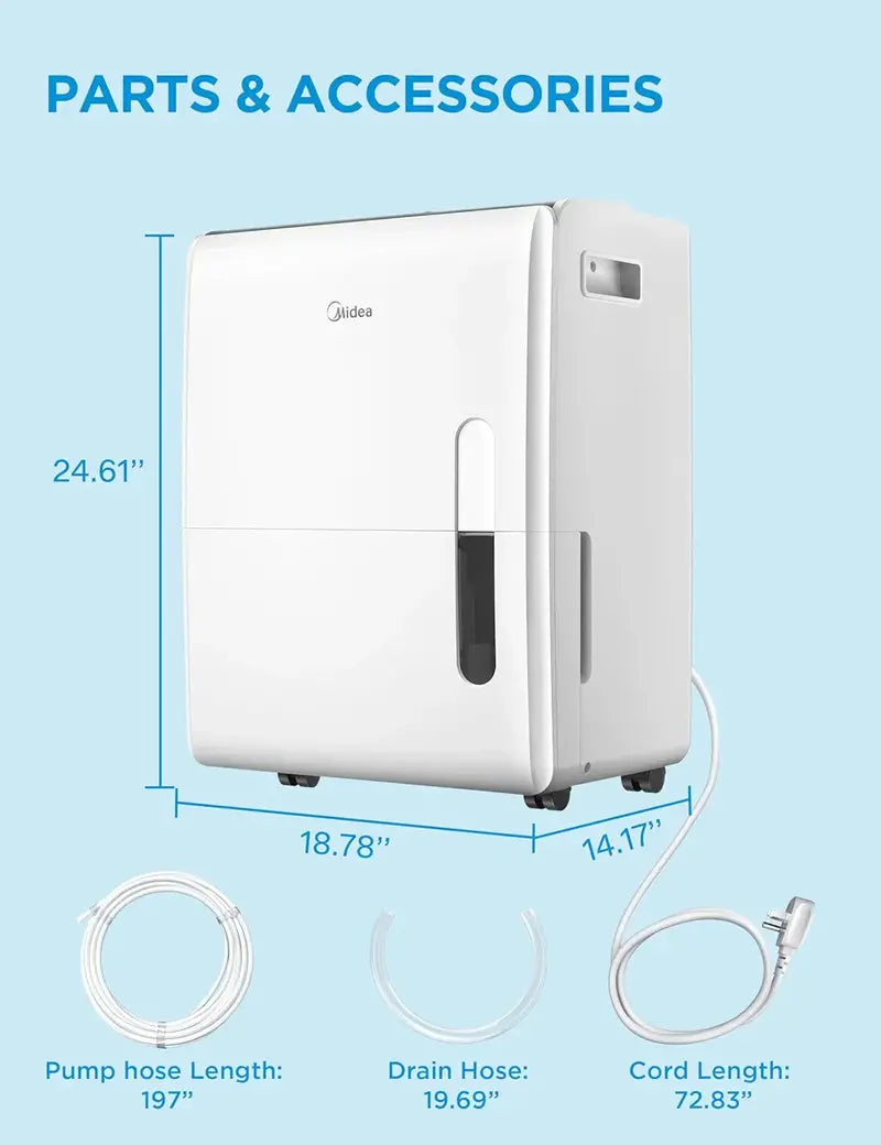 50-Pint Energy Star Certified Dehumidifier  Covers Up to 4,500 Sq. Ft., Reusable Filter
