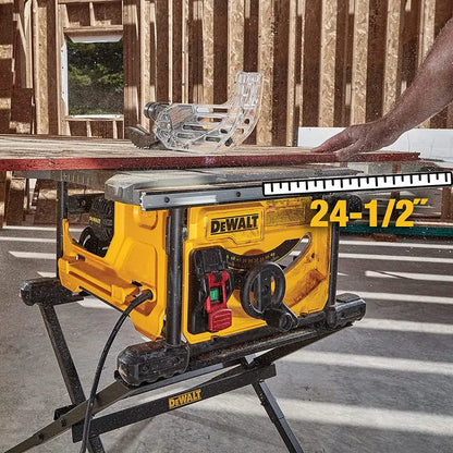 DEWALT DWE7485 Compact Jobsite Table Saw  8-1/4″ Blade Precision Cutting System