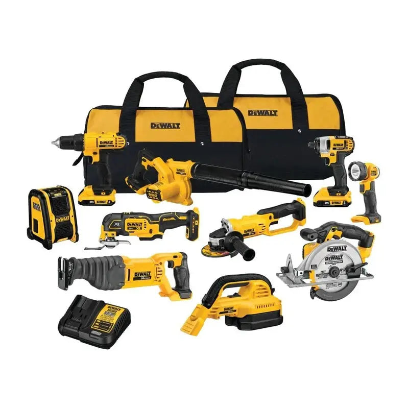 DEWALT DCK1020D2 20V MAX 10-Piece Cordless Tool Combo Kit