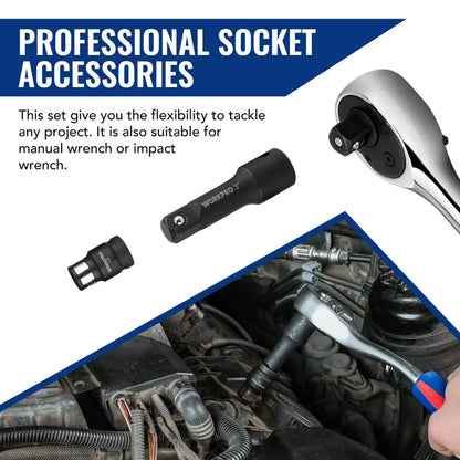 WORKPRO 18-Piece Drive Tool Accessory Collection  Universal Bits, Adapters & Extensions