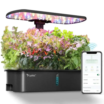 WiFi-Enabled Hydroponic Garden Kit: Smart Indoor Growing System with Full-Spectrum LED & App Control