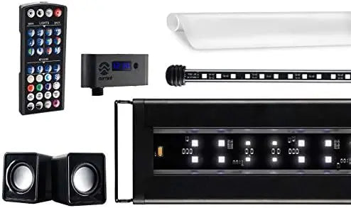 72-Inch Serene Aquarium Experience Kit: LED Light, Frosted Background Film, Audio Speaker & Backlight (Model 4028)