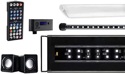 72-Inch Serene Aquarium Experience Kit: LED Light, Frosted Background Film, Audio Speaker & Backlight (Model 4028)