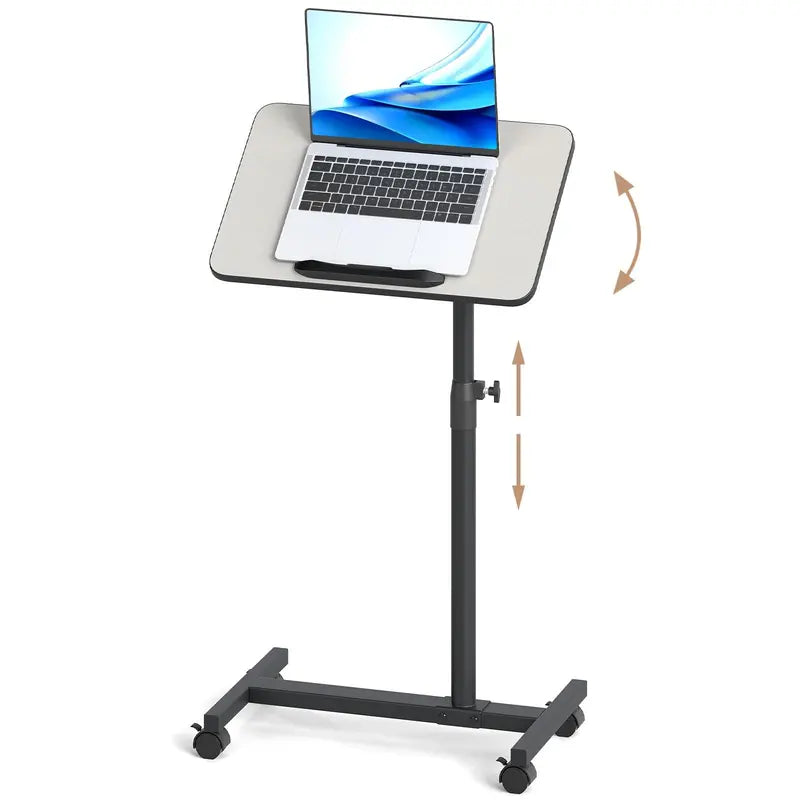 Adjustable Overbed Table for Medical Use  Hospital-Grade Bedside Tray with Height Control