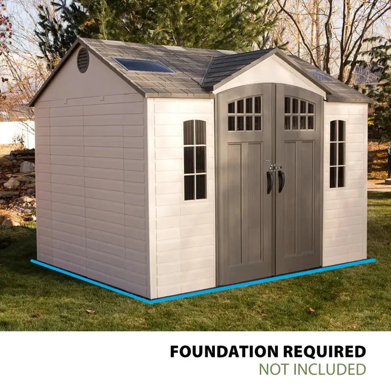 Lifetime 10 ft x 8 ft Heavy-Duty Outdoor Storage Shed  UV-Resistant Polyethylene Panels